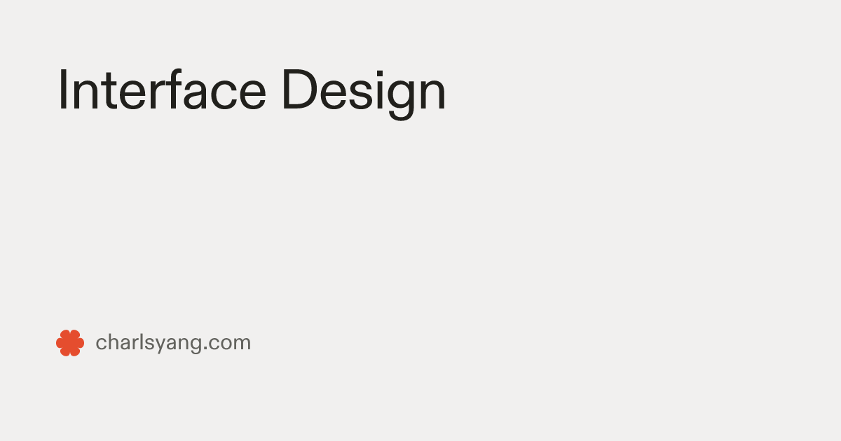 Interface Design — Charlsy Yang